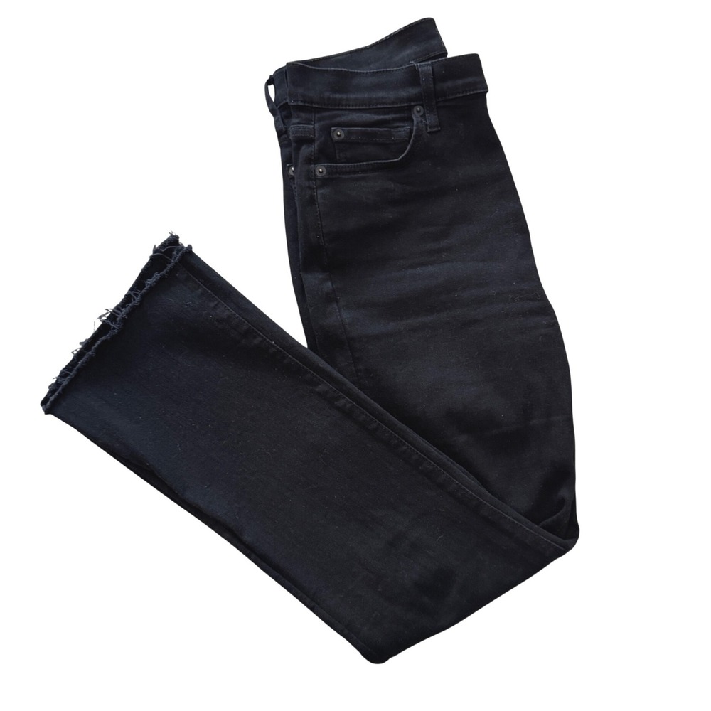 7 For All Mankind High Waist Slim Kick Jeans – True Black –‎ Size 27
